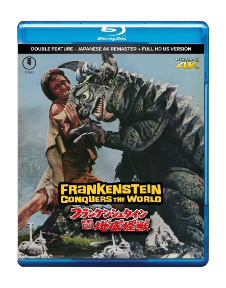 FRANKENSTEIN CONQUERS THE WORLD (1965) - JAPANESE 4K REMASTER + FULL HD AIP VERSION - 2 BLU RAY DISCS