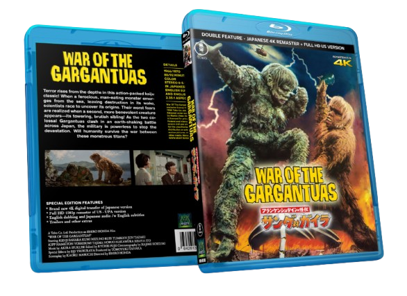WAR OF THE GARGANTUAS (1966) - JAPANESE 4K REMASTER + FULL HD UPA VERSION - 2 BLU RAY DISCS
