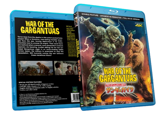 WAR OF THE GARGANTUAS (1966) - JAPANESE 4K REMASTER + FULL HD UPA VERSION - 2 BLU RAY DISCS