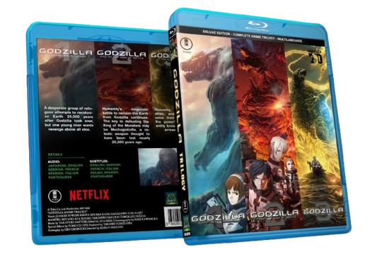 GODZILLA ANIME TRILOGY - MULTILANGUAGE AUDIO/SUBS - 3 BLU RAY DISCS