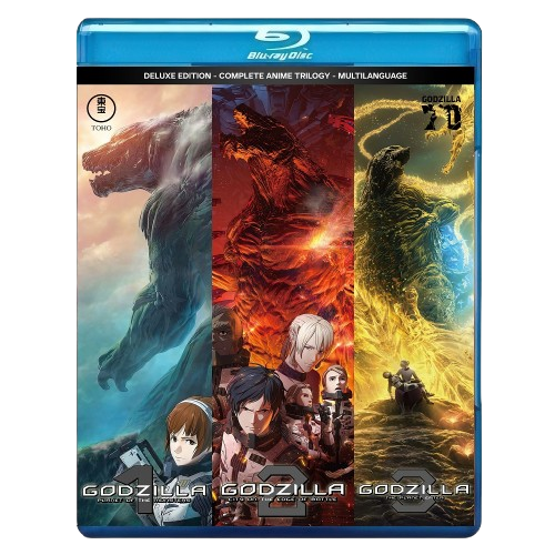 GODZILLA ANIME TRILOGY - MULTILANGUAGE AUDIO/SUBS - 3 BLU RAY DISCS