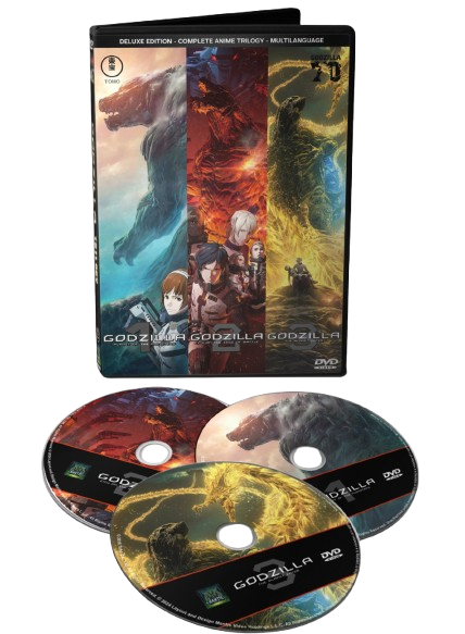GODZILLA ANIME TRILOGY - MULTILANGUAGE AUDIO/SUBS - 3 DVD DISCS