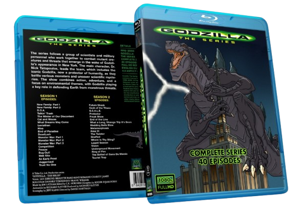 GODZILLA THE SERIES 1998-2001 - COMPLETE SERIES - 2 SEASONS - 2 BLU RAY DISCS