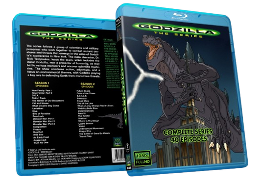 GODZILLA THE SERIES 1998-2001 - COMPLETE SERIES - 2 SEASONS - 2 BLU RAY DISCS