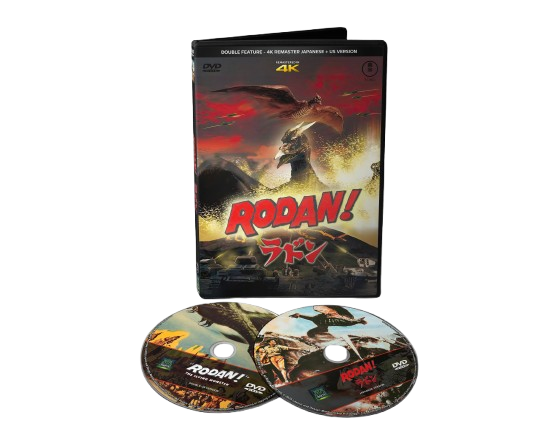 RODAN (1956) - 4K REMASTER JAPANESE + 2 US VERSIONS - 2 DVD DISCS