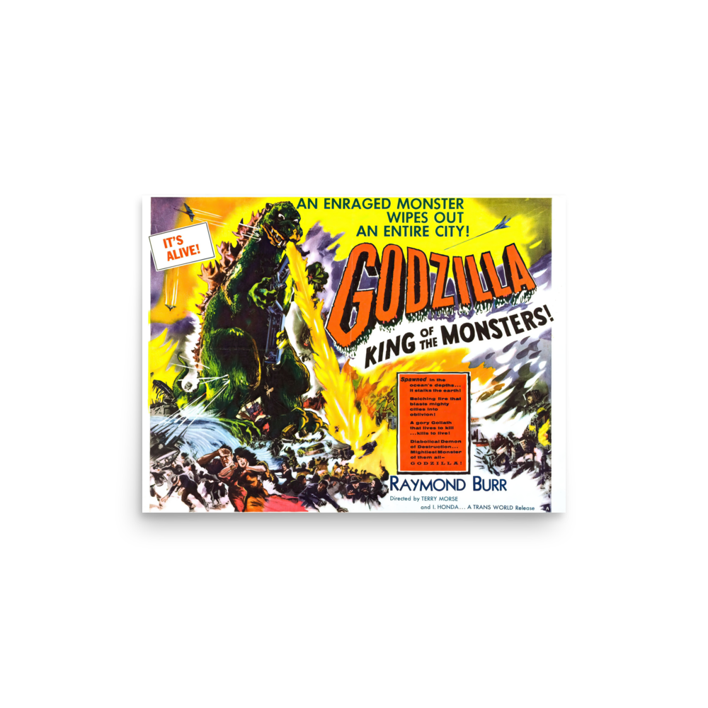 Godzilla King Of The Monsters (1956) US Poster 02