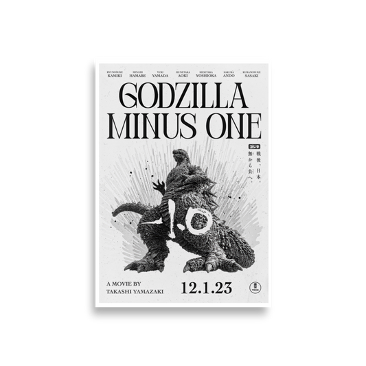 Godzilla Minus One Poster - White