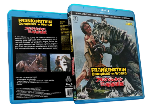 FRANKENSTEIN CONQUERS THE WORLD (1965) - JAPANESE 4K REMASTER + FULL HD AIP VERSION - 2 BLU RAY DISCS