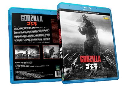 GODZILLA (1954) GOJIRA - NEW 4K REMASTER - BLU RAY