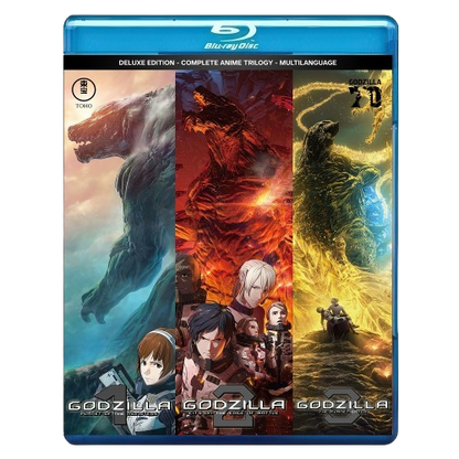 GODZILLA ANIME TRILOGY - MULTILANGUAGE AUDIO/SUBS - 3 BLU RAY DISCS