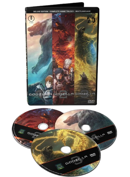 GODZILLA ANIME TRILOGY - MULTILANGUAGE AUDIO/SUBS - 3 DVD DISCS